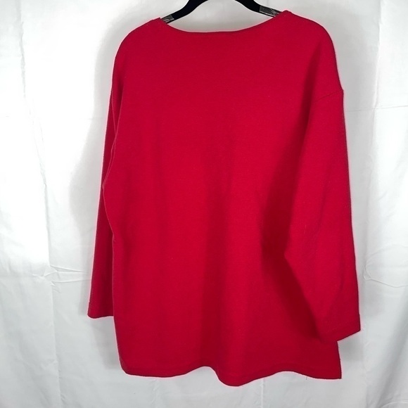 Bobbie Brooks Tunic Long Sleeve Crewneck Pullover High Low Hem 3 Tiered Shirt - Picture 8 of 9
